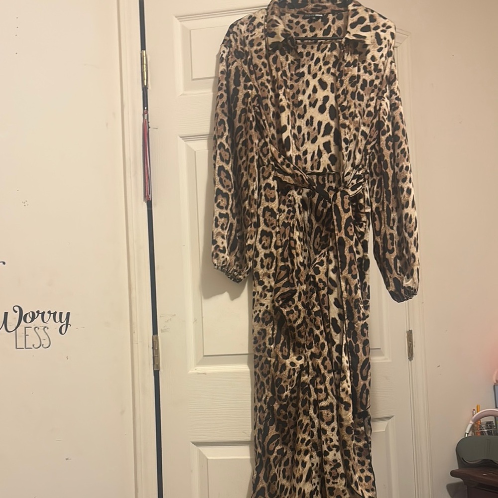 Fashion Nova Animal Print Robe